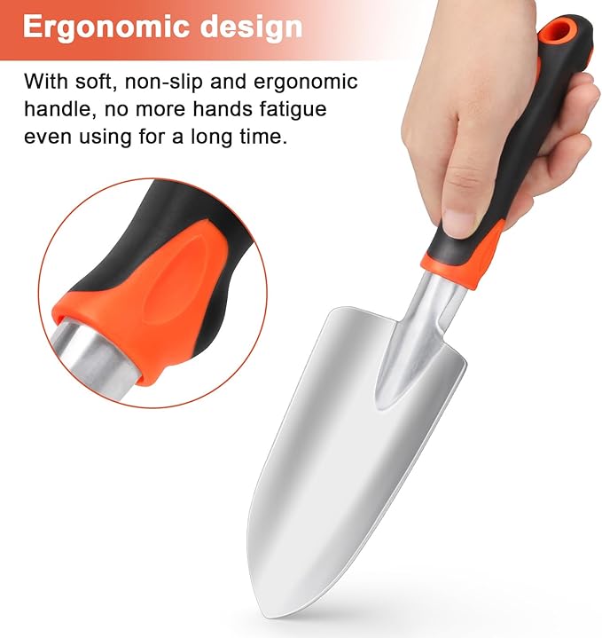 Garden Shovel Garden Hand Trowel, Heavy Duty Hand Shovel with Ergonomic Handle, Small Gardening