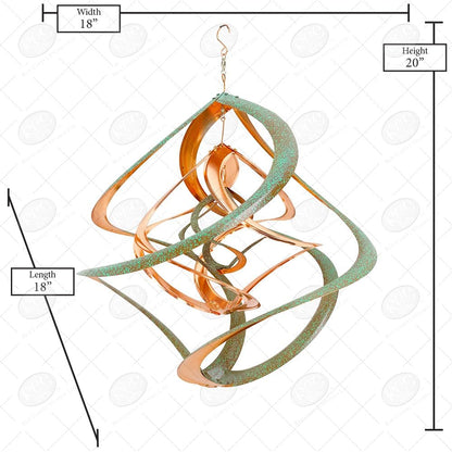 Red Carpet Studios The Original Helix Cosmix Spinner Hanging Triple, 18-Inch, Copper & Patina