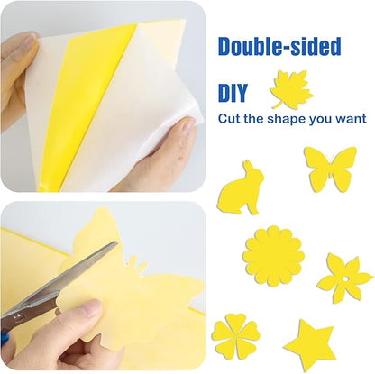 30 Pack Yellow Sticky Traps Fruit Fly Trap, Double-Sided Fungus Gnat Trap Insects Pest Killer for