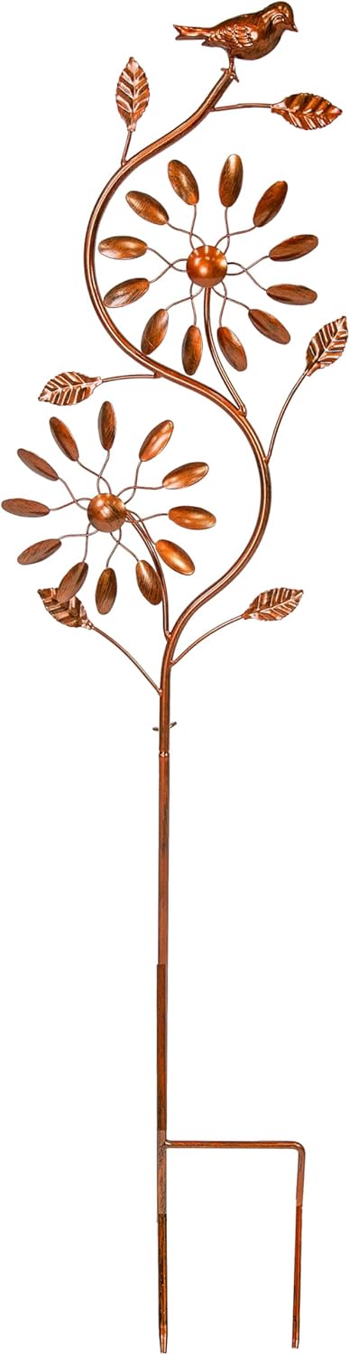 Sunnydaze Twirling Twigs Large Wind Spinners Outdoor for Garden - Spinner Yard Art with 2-Point
