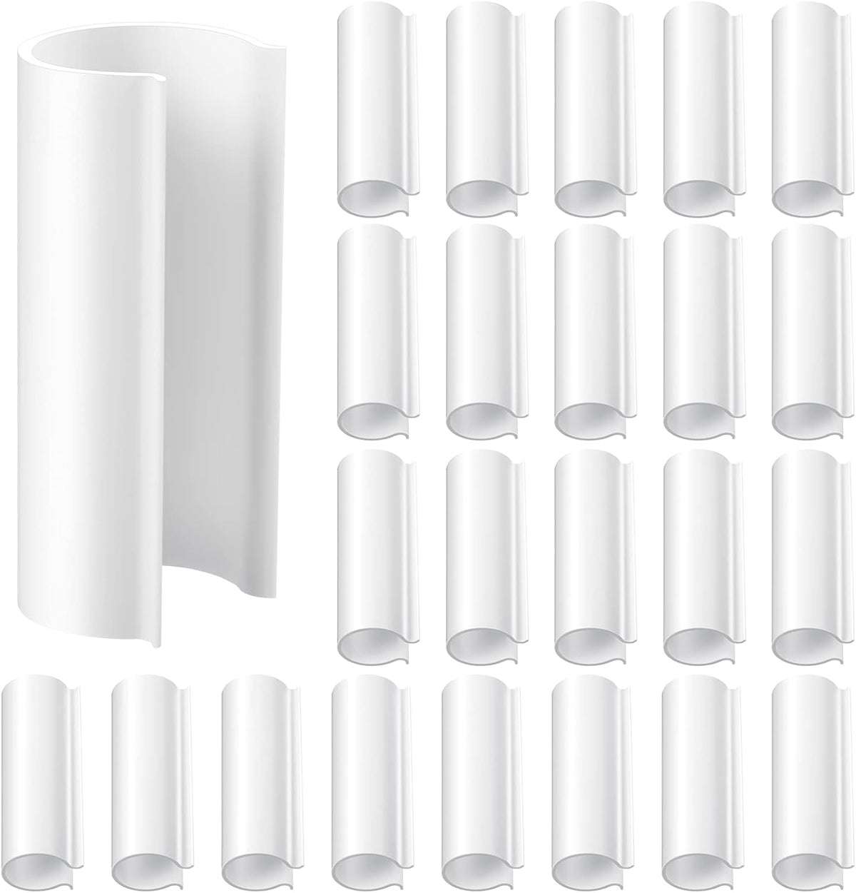 Jetec 32 Pcs PVC Pipe Clips Pool Cover Clamps for Above Ground Pool Greenhouses, Row Covers