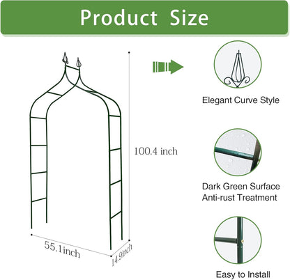 8.3 Ft H x 4.6 Ft W Metal Pergola Arbor for Various Climbing Plant Wedding Garden Arch Bridal Party
