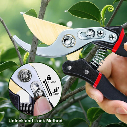 Garden Shears, Handheld Pruning Shears for Heavy Duty, Ergonomic Gardening Tools for Pruning