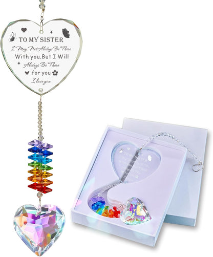 Crystal Suncatcher Gifts for Sister Birthday, Sisters Gifts from Sister, Unique Gifts for Sister