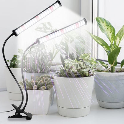 GooingTop Grow Light 100W 6000K, Super Bright White Desktop Clip Plant Lamp for Seedlings