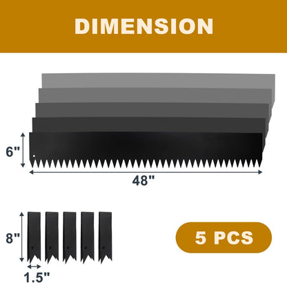 5Pcs - 48'' L x 6'' H Steel Landscape Edging Edging for Landscaping Hammer in Metal Landscape
