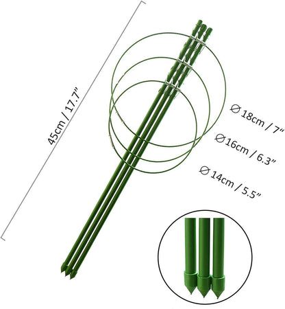 Tomato Cage Plant Support Cages for Garden, Upgrade Garden Plant Stakes with Adjustable Rings