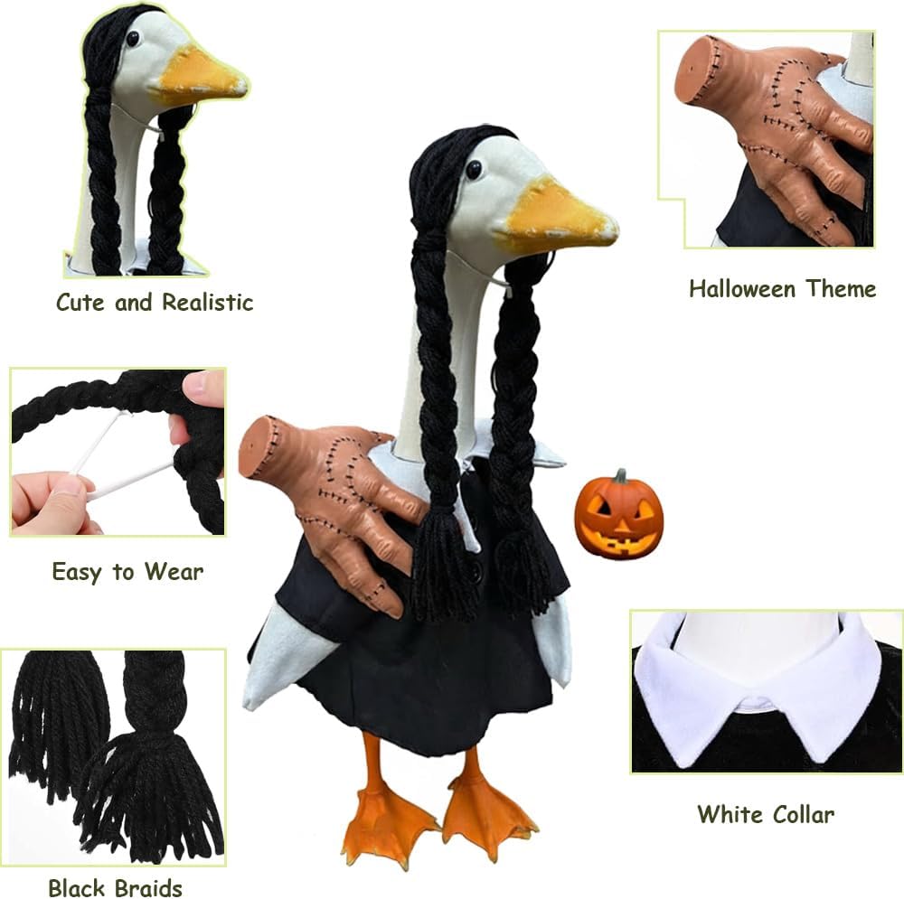 YLYGJGL Halloween Porch Goose Costume Set - 23 Inch White Goose Decor, Carnival Easter Party
