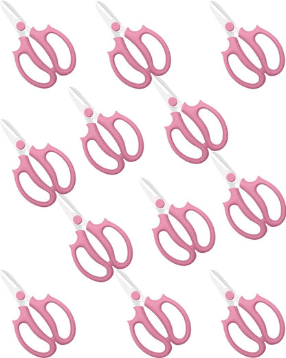 Pink Flower Scissors, Thickened Stainless Steel Floral Pruning Snips – Sharp Garden Clippers for
