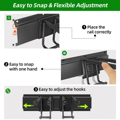 PIYILO 48 in Garage Tool Organizer Wall Mount, Adjustable Tool Storage Rack
