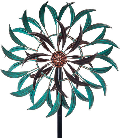 Stargarden Metal Wind Spinner,Two-Way Wind Sculptures,360 Degrees Kinetic Wind Spinners for Yard