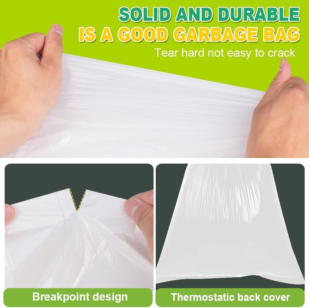 SWIHELP Medium Garbage Bags 8 Gallon /30 Liter Trash Bags Wastebasket Bin Liners Plastic Trash Bags