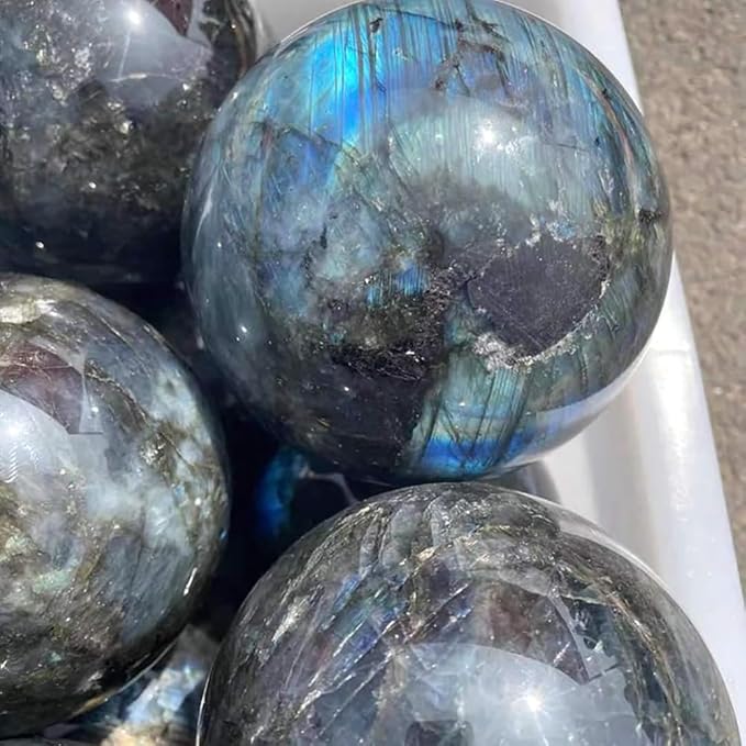 4-5CM/1.58-1.97inch Natural Crystal Ball Labradorite Sphere Moonstone Stone Crafts Polished