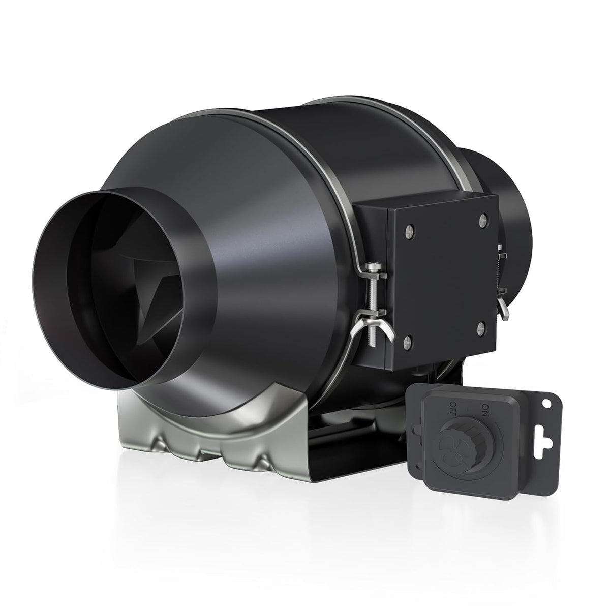 Toolazy Quiet 4" Inline Duct Fan 214 CFM Ventilation Exhaust Fan EC Motor and External 0-100%