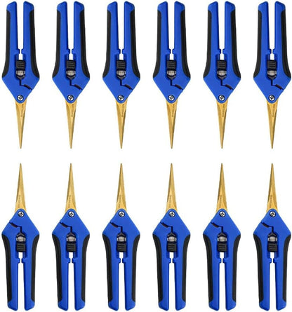 12 Packs Garden Pruning Shears with Curved Blades Trimming Scissors, Gardening Hand Pruning Snips