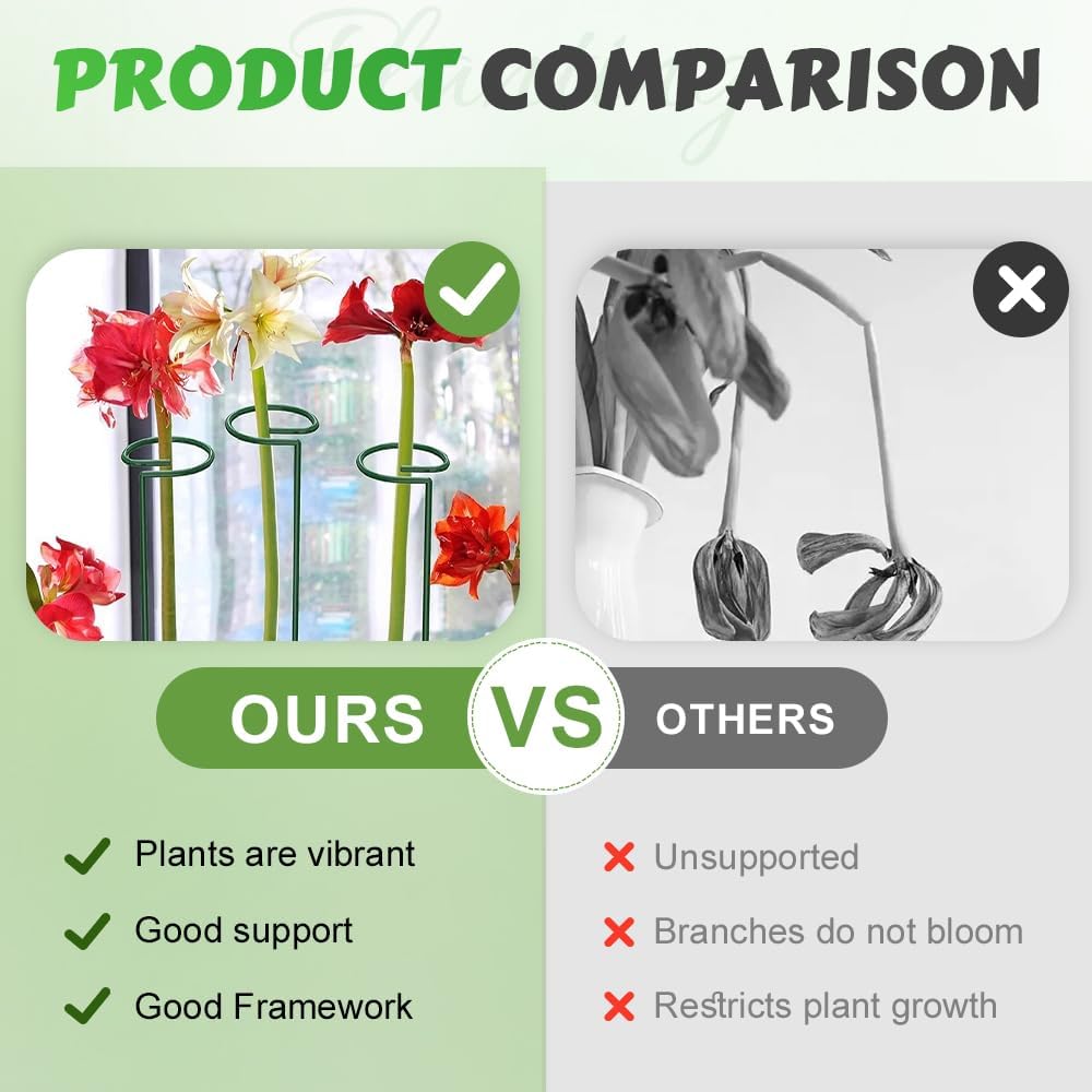 4/8/12 Pack Plant Stakes, 16/24/36 Inch Plant Support Stakes, 2025 New Plant Sticks Support, Flower