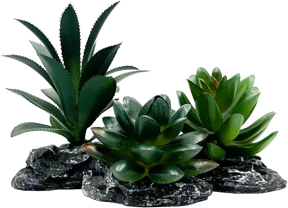 Smoothedo-Pets Reptile Artificial Plants Succulent Terrarium Decor Desert Rainforest Plant Lizard