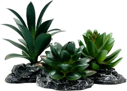 Smoothedo-Pets Reptile Artificial Plants Succulent Terrarium Decor Desert Rainforest Plant Lizard