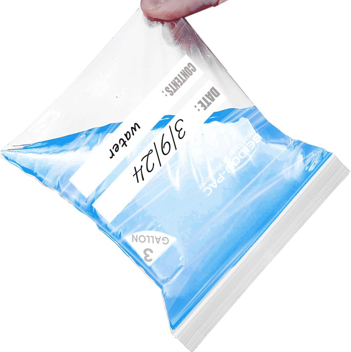 3 Gallon Large Plastic Bags with Zipper Top, | 50 Count | 2 Mil | 16" x 18" | Heavy-Duty Reusable