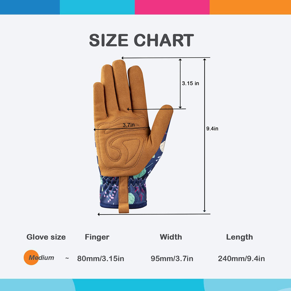 Bamllum Leather Gardening Gloves for Women - Working Gloves for Weeding, Digging, Planting, Raking