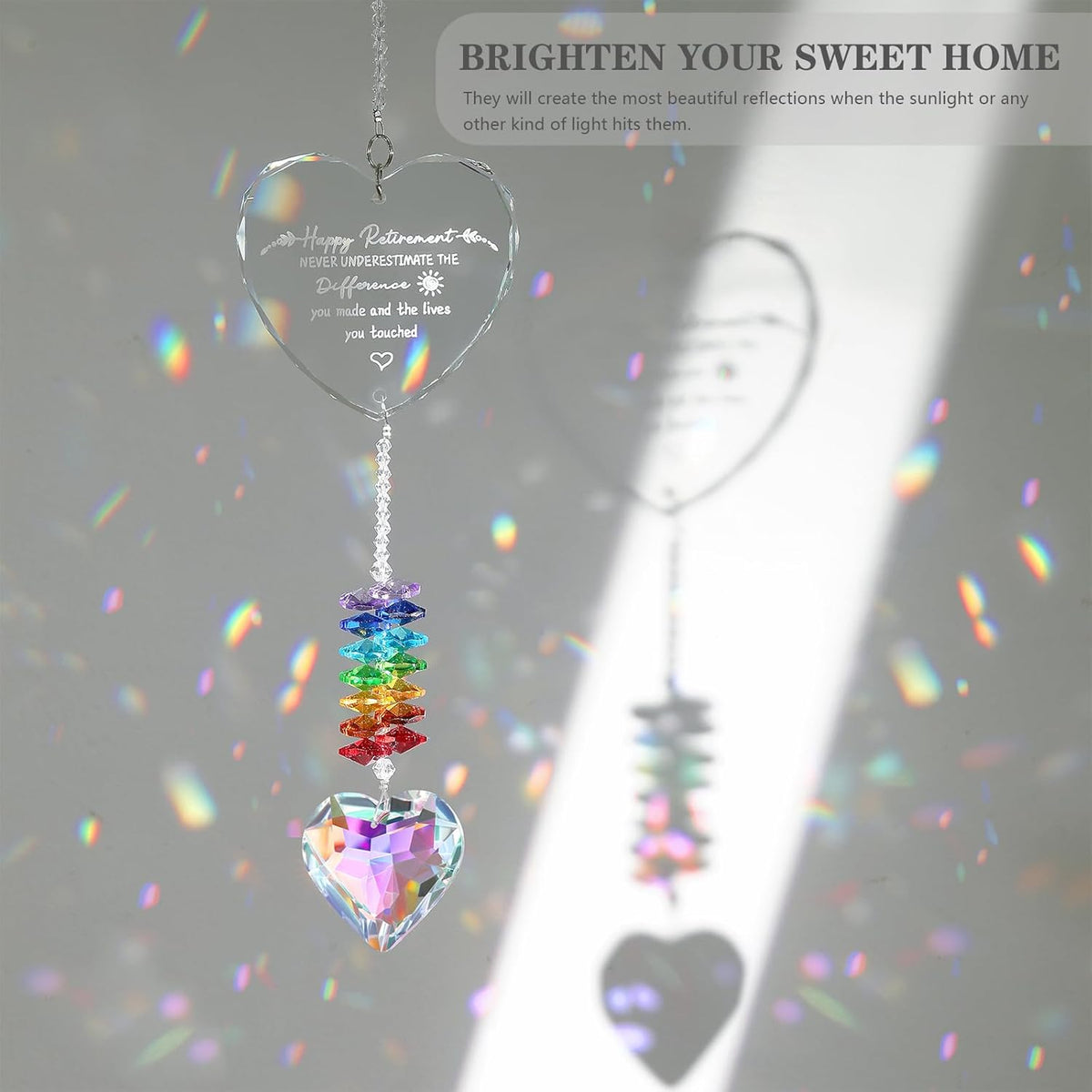 Retirement Gift Crystal Suncatcher, Retirement Gifts for Women, Gifts for Retired Friend Coworker