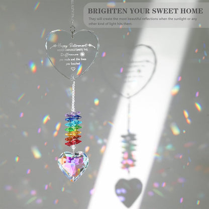 Retirement Gift Crystal Suncatcher, Retirement Gifts for Women, Gifts for Retired Friend Coworker