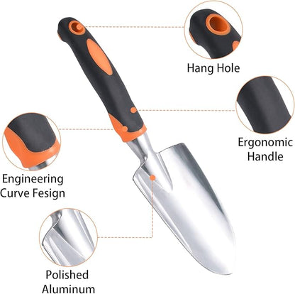Garden Shovel Hand Trowel Mini Shovel Garden Tools Cast-Aluminum Heavy Duty Gardening Tool Soft