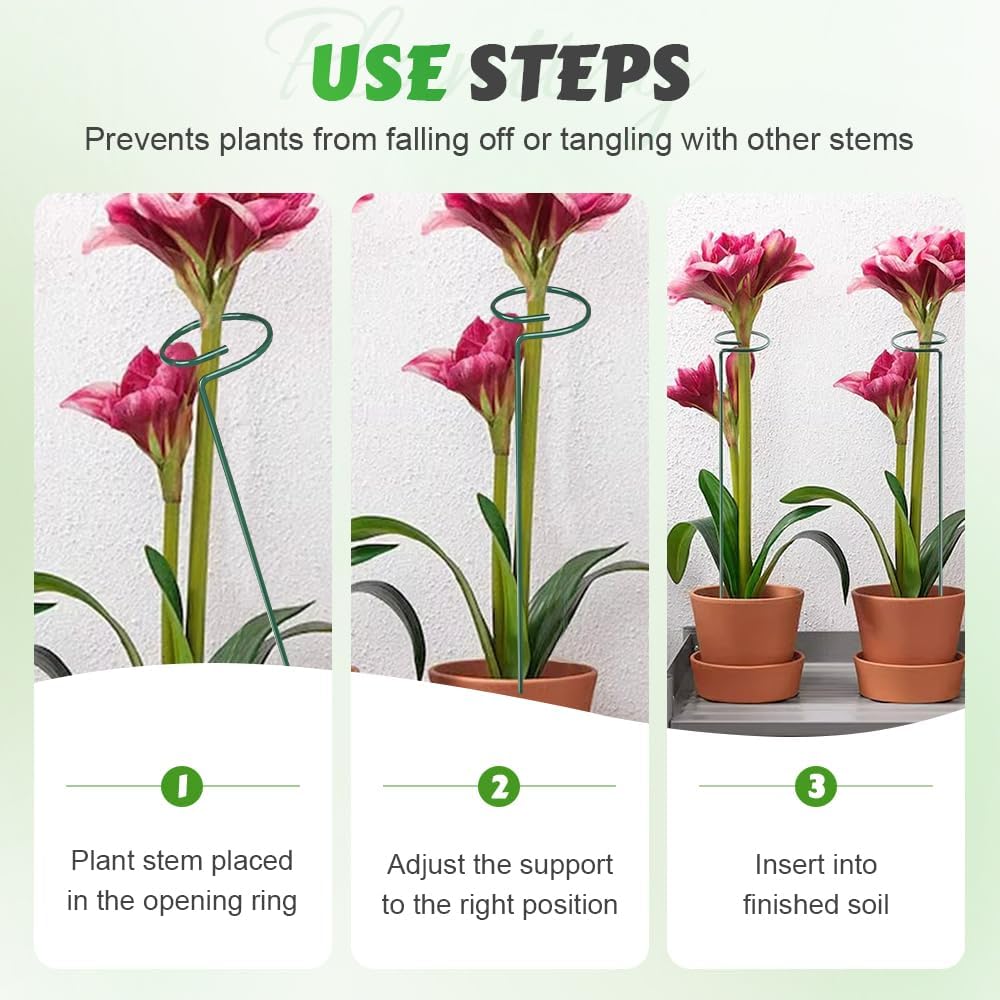 4/8/12 Pack Plant Stakes, 16/24/36 Inch Plant Support Stakes, 2025 New Plant Sticks Support, Flower