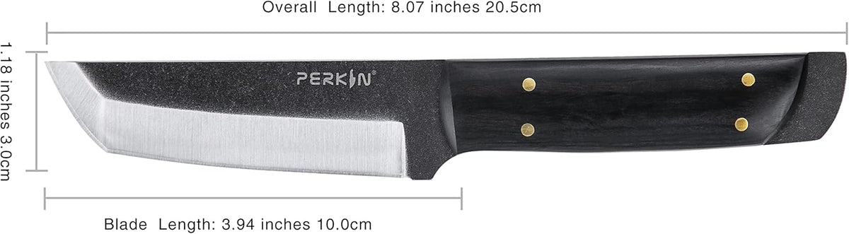 Perkin Handmade Fixed Blade Hunting Knives with Sheath-Full Tang Bushcraft Fixed-Blade Tanto Knives