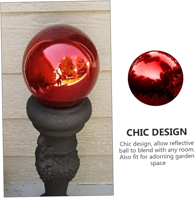 Stainless Steel Polished Gazing Ball Reflective Garden Mirror Sphere Decor for Outdoor Spaces