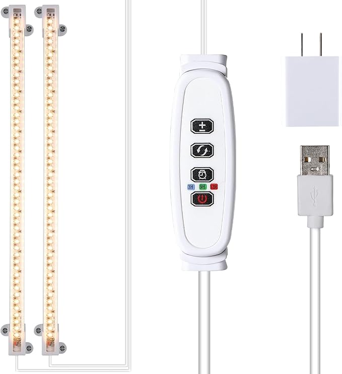 LED Grow Light Strips, 13 Inches Grow Lights for Indoor Plants Full Spectrum 3500K, 96 LEDs Plant