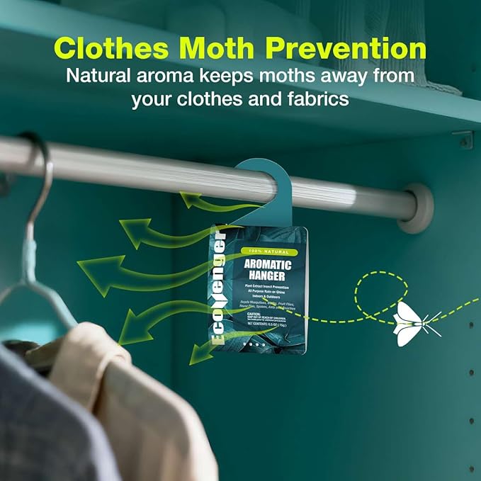 EcoVenger Pest Control Aroma Hanger 10-Pack Natural Peppermint/Cedar/Lemongrass Insect Repellent
