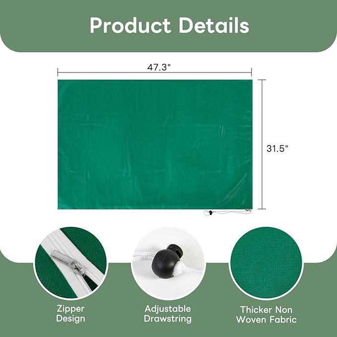 YATHO Plant Covers Freeze Protection 2 Packs 31.5" W X 47.3" H Thicker Large Outdoor Winter Frost