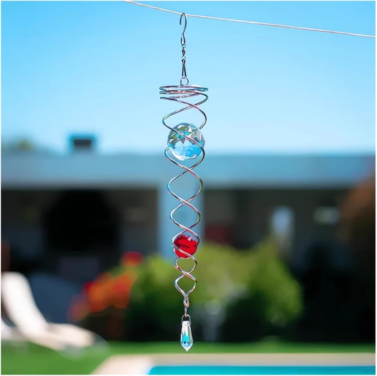Decorative Spiral - 2024 New Gazing Ball Spiral Tail Wind Spinner Stabilizer, Spinfinity Designs