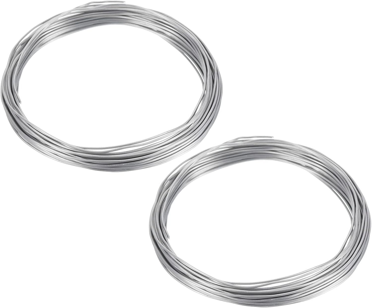 PATIKIL 1.0mm Bonsai Training Wire, 2 Rolls Floral Wire Stems Anodized Aluminum Tree Wire 65.6 Feet