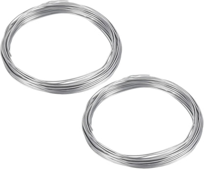 PATIKIL 1.0mm Bonsai Training Wire, 2 Rolls Floral Wire Stems Anodized Aluminum Tree Wire 65.6 Feet