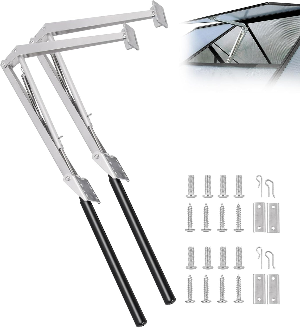 Auto Roof Vent Opener 2PCS Greenhouse Automatic Vent Window Opener Greenhouse Accessories Solar