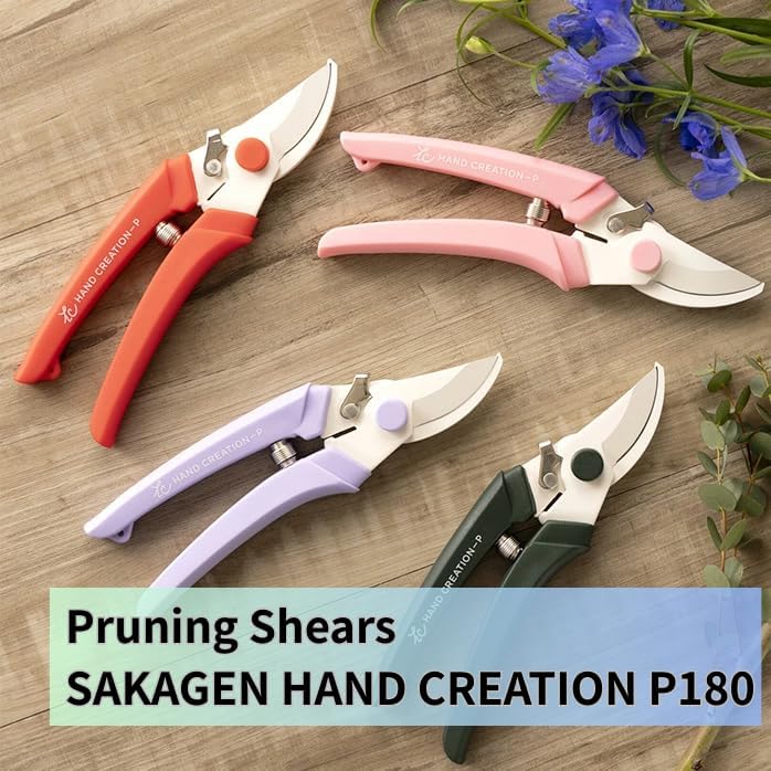 Pruning shears Made in JAPAN Garden Scissors Flower Shears SAKAGEN HAND CREATION P-180 (Atmos Green)