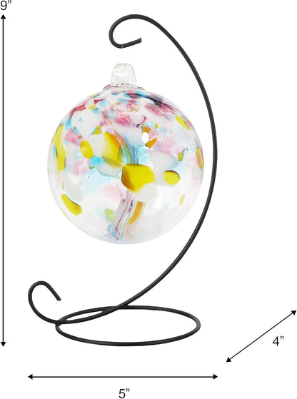 Dale Tiffany AC25001-D3 Rainbow Tree of Life Hand Blown Art Glass Ornament Witch Globe Gazing Ball