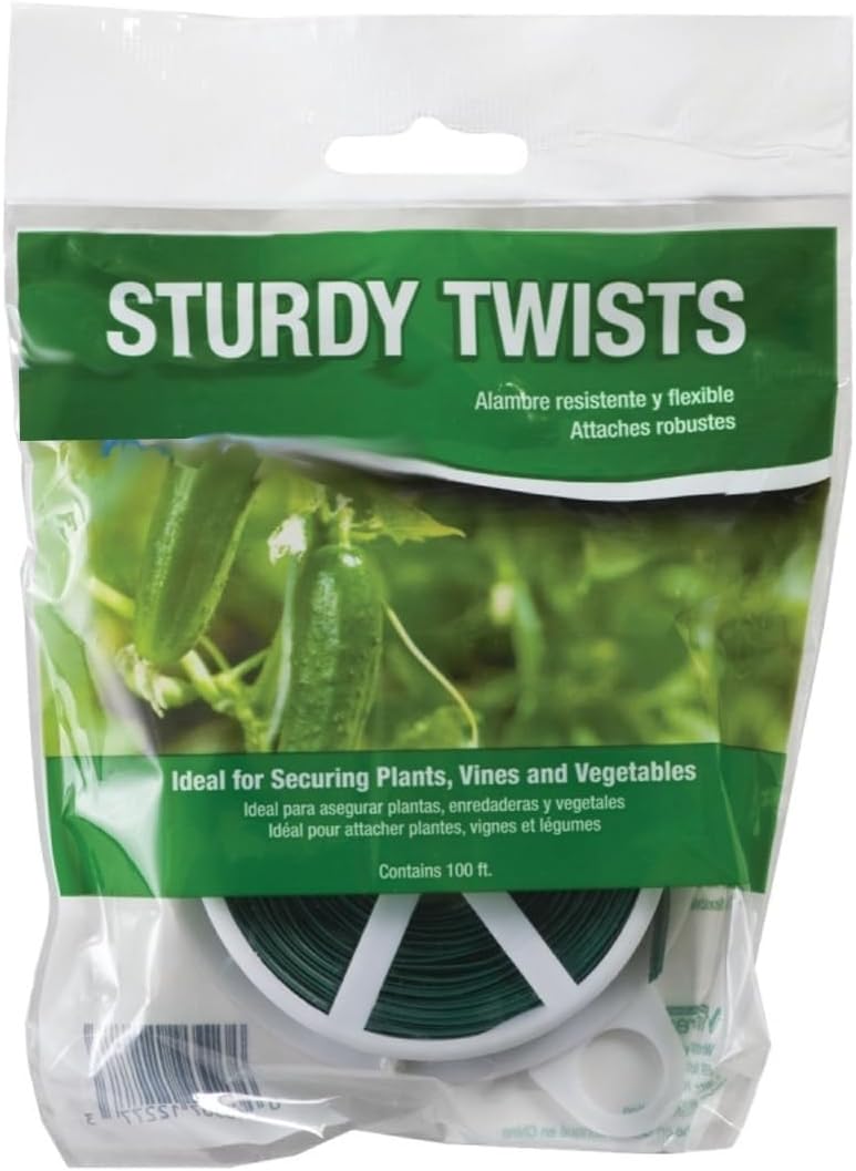 Rocky Mountain Goods Twist Ties for Plants with Cutter - Green Garden Twist Ties for Outdoor/Indoor