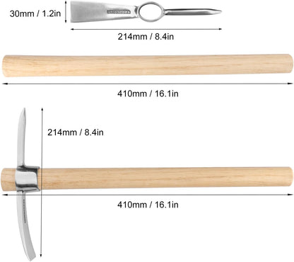 3 PCS 16 Inch Mattock Pick Axe, Stainless Steel Pick Mattock Hoe, Garden Pick, Pick Mattock for