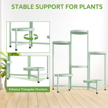 iDavosic.ly 6 Tier Large Plant Stand Indoor, 10 Inch Wide Tall Corner Metal Plant Stands Outdoor