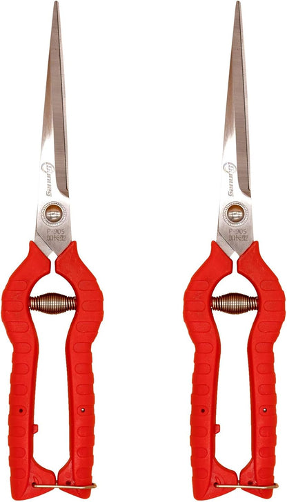 Sanung 2 PACK Multifunctional Thin Fruit Scissors, P-905 Garden Pruner Shears Cutters with