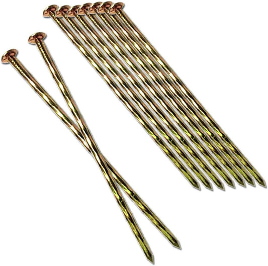 Metal Turf Stakes 200 Pcs 6-Inch Landscape Stakes, Spiral Galvanized Landscape Spikes, Garden Nails