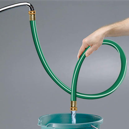 Worth Short Lead-in Green Garden Hose 5/8 in. x 6 ft. -Kink Free, No Leaking, Male/Female Fittings