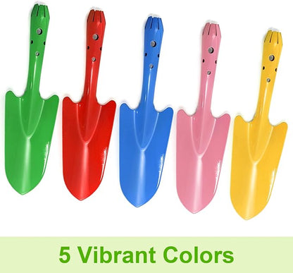 Nicunom 10 Pack Colorful Metal Hand Shovels, Garden Trowel Set Small Gardening Hand Tools for Soil