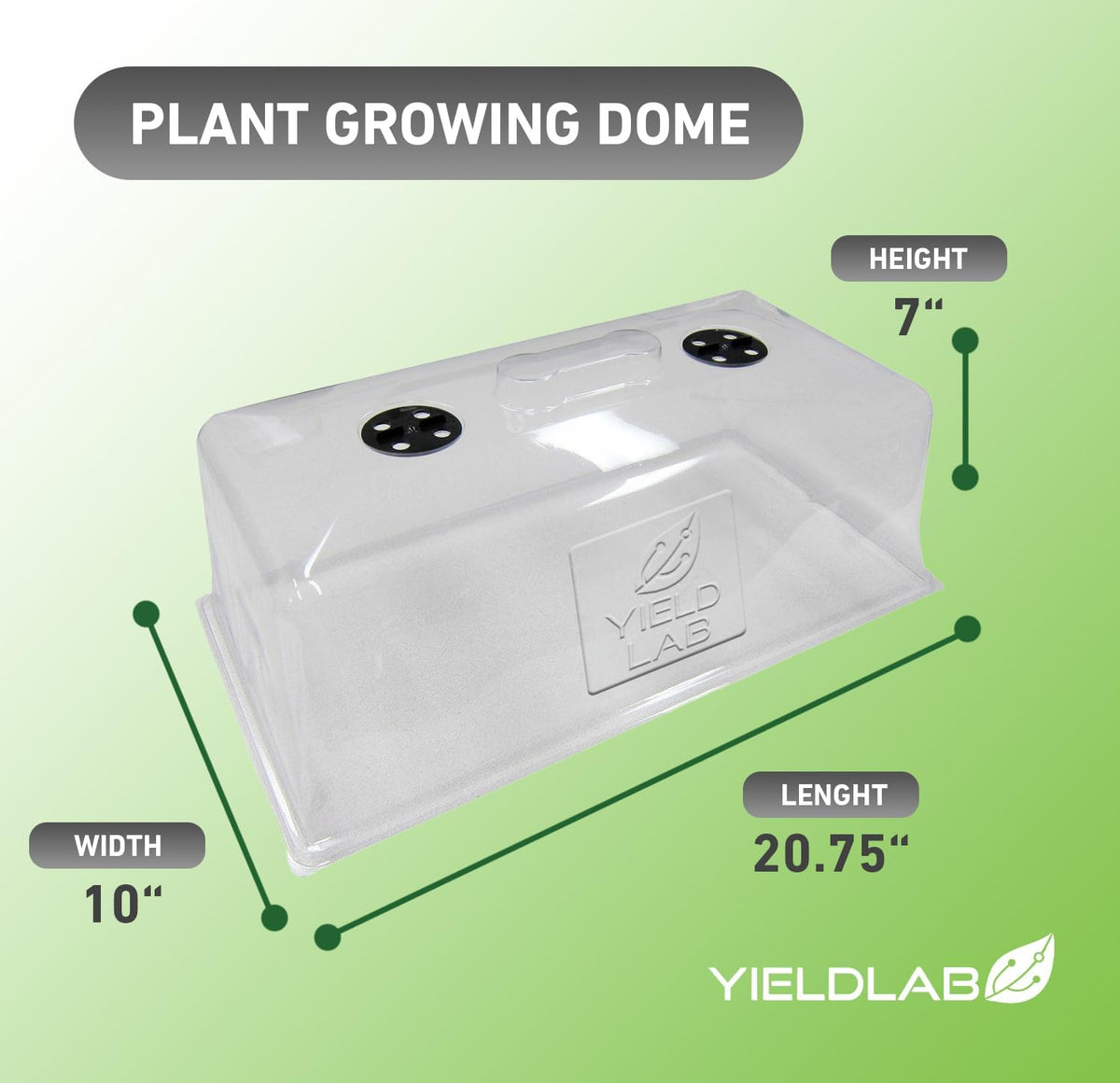 7 Inch Propagation Dome - 100 Pack Humidity Vented Domes – Plant Growing Dome for Seedling