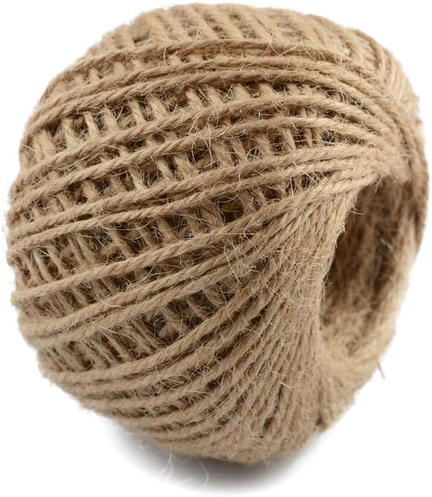 328 Feet Natural Jute Twine 3 Ply Gift Wrapping String DIY Rope Garden Twine Cord for Arts Crafts