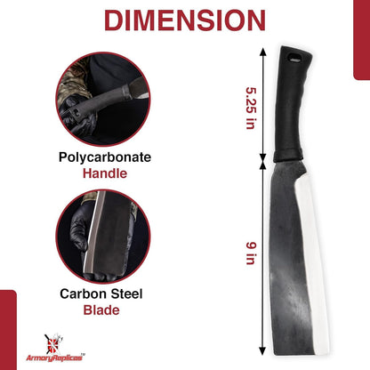 Armory Replicas - Wrong Turn Heavy Duty Compact Outdoor Cane Machete - 9" Razor Sharp Carbon Steel