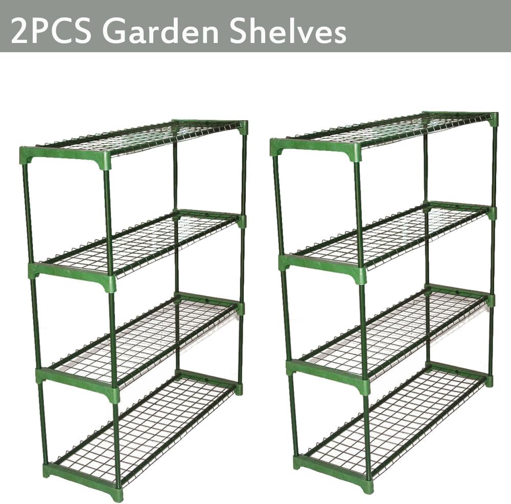 Panana 4 Tier Garden Greenhouse Steel Staging Shelving Plant Stand Garden Shelving Unit Garage